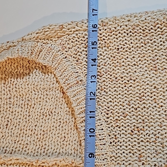 Free People FP Molly Playsuit Halter Romper Shorts Crochet Knit Cream L Backless - Picture 14 of 16